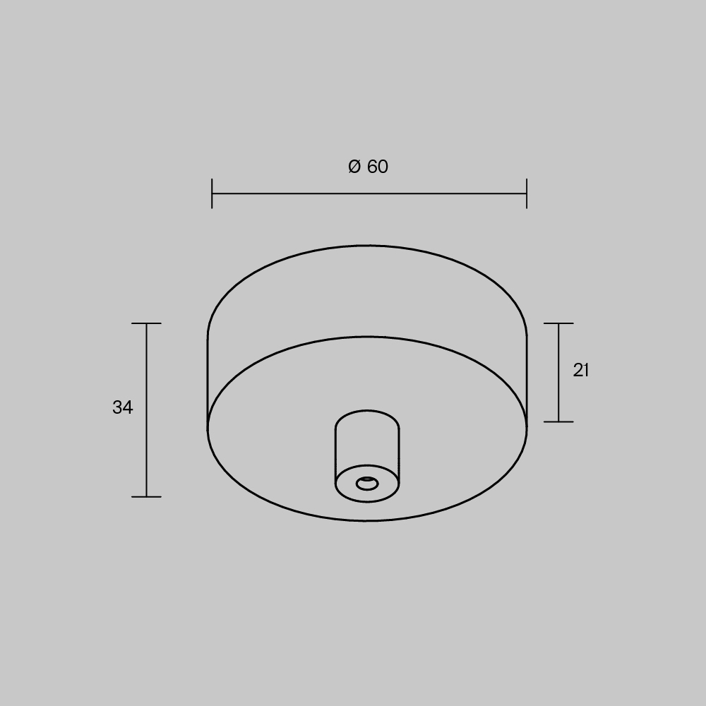 Накладная потолочная чаша для подвесных шинопроводов