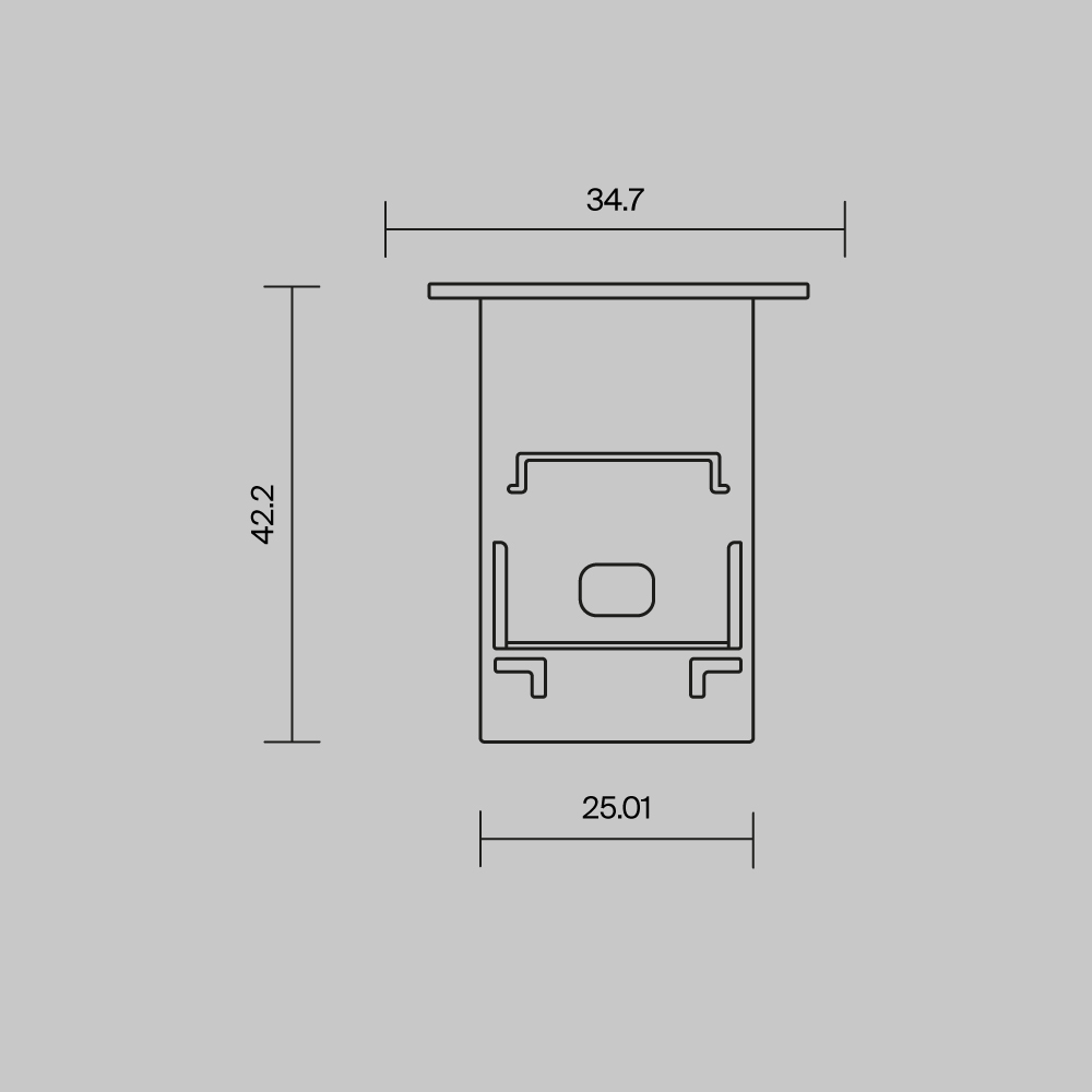Комплект заглушек (для профиля 35x42) 2 шт., ALM-3542-B-EC 642054
