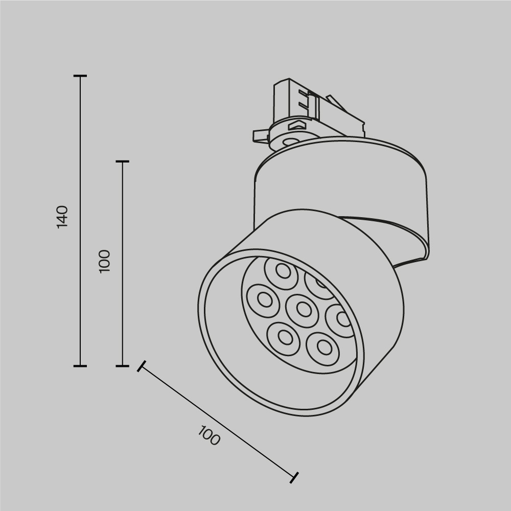 Трековый светильник Альфа / Alfa Trinity 2700K 15Вт 36°