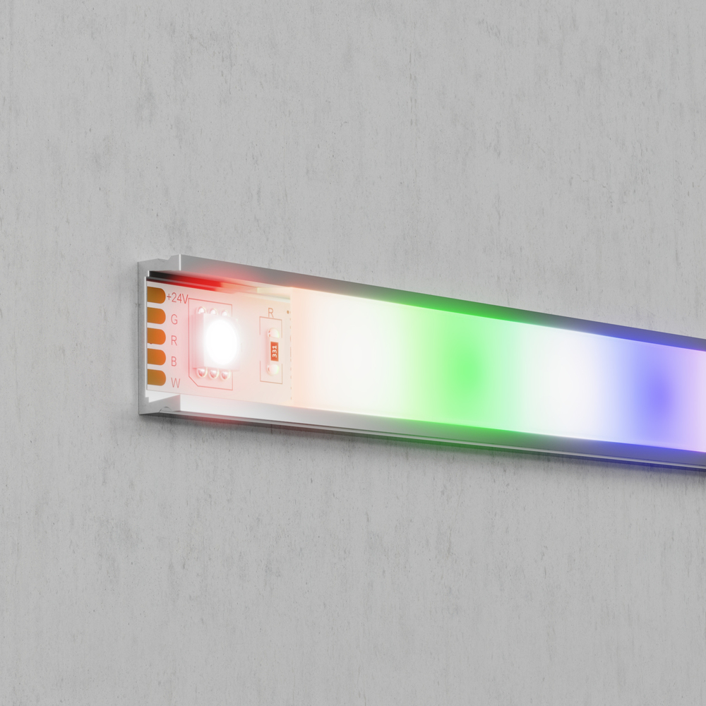 Светодиодная лента 24В 5050 14,4Вт/м Цветная (RGB) + 6000K 5м IP20