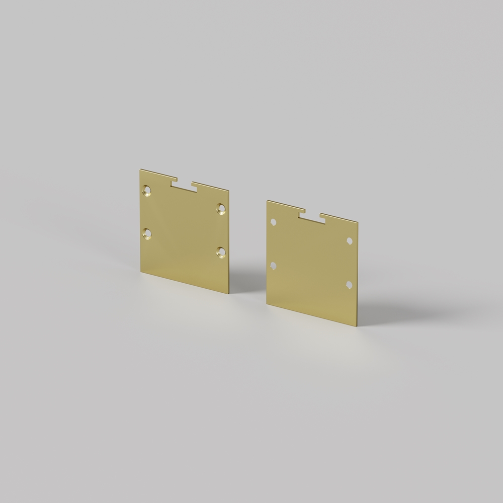 Комплект заглушек (для профиля 35x35) 2 шт., ALM-3535BT-BR-EC 642039