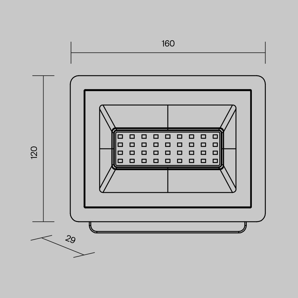 Прожектор Поток / Flood 4000К 30Вт IP 65