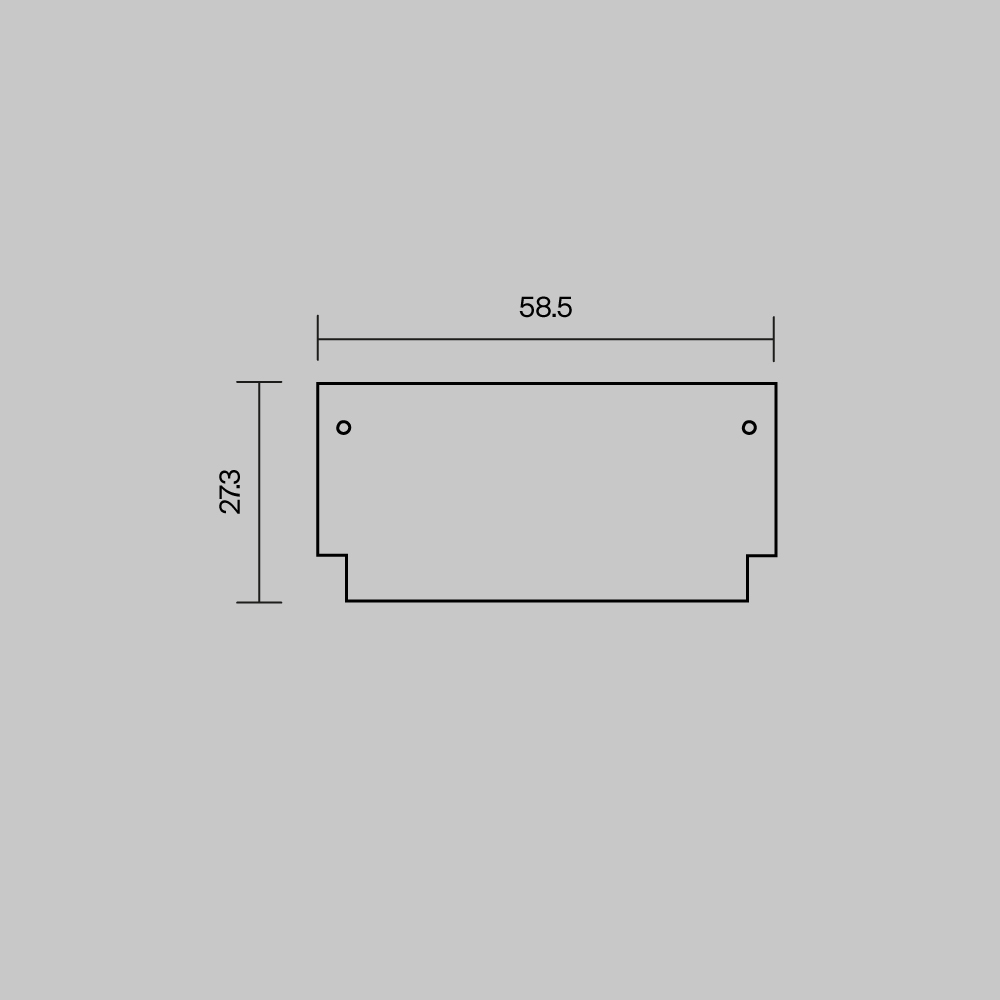 Комплект заглушек (для профиля 98x27) 2 шт., ALM-9827-EС 642059