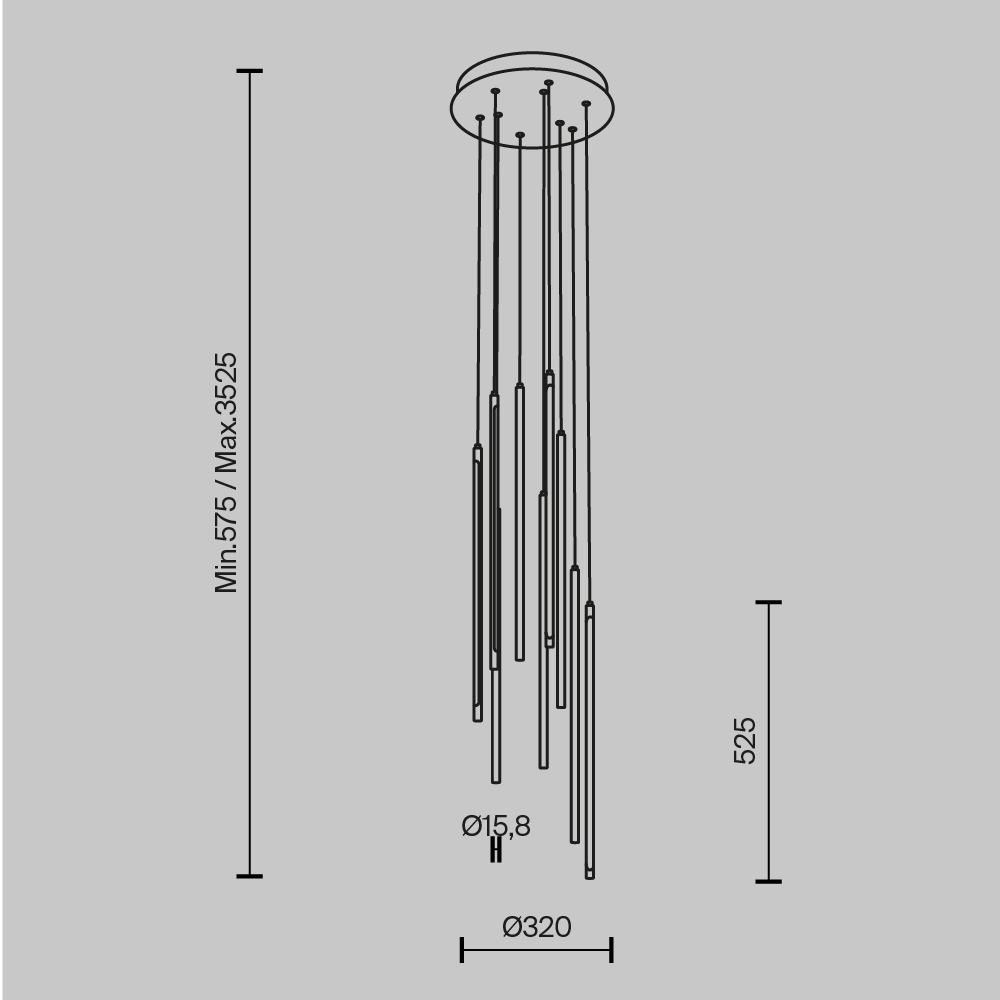 Подвесной светильник Луч света / Light stick 3000К 46Вт