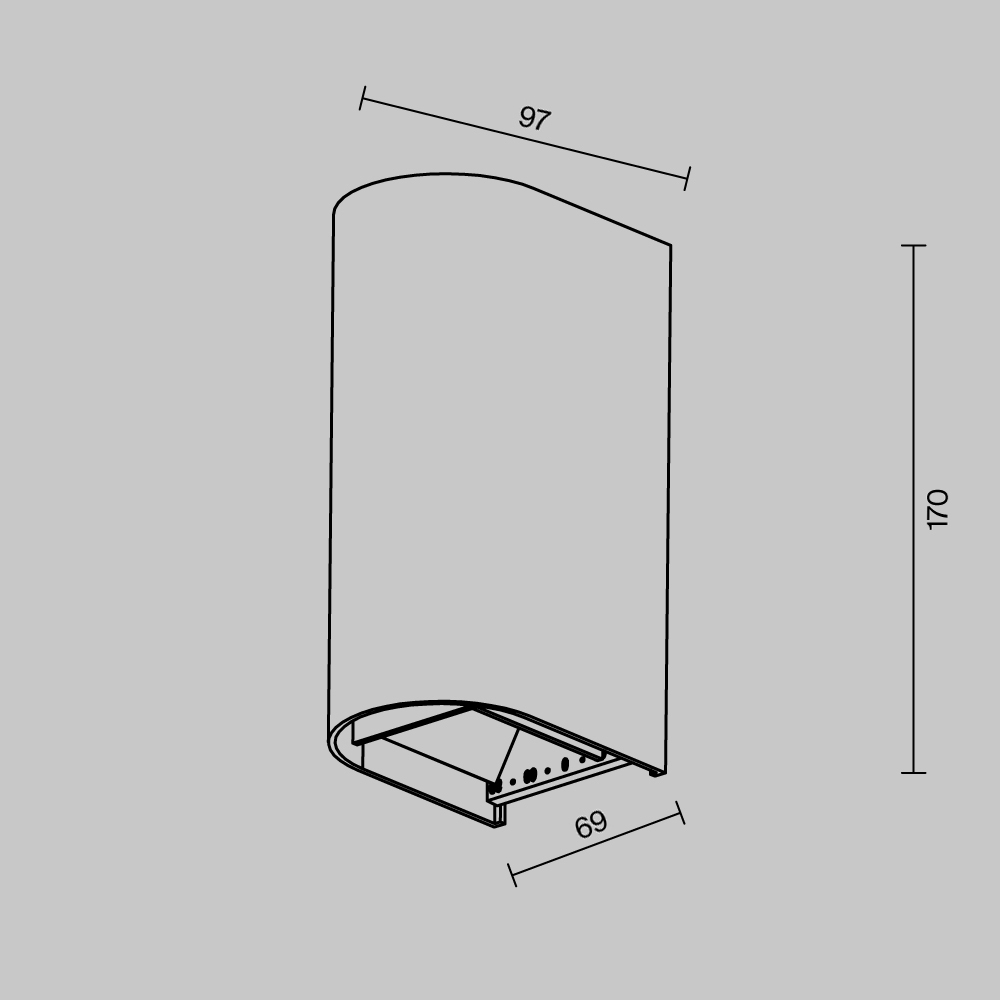Настенный светильник Драп / Drape 3000K 10Вт IP 65