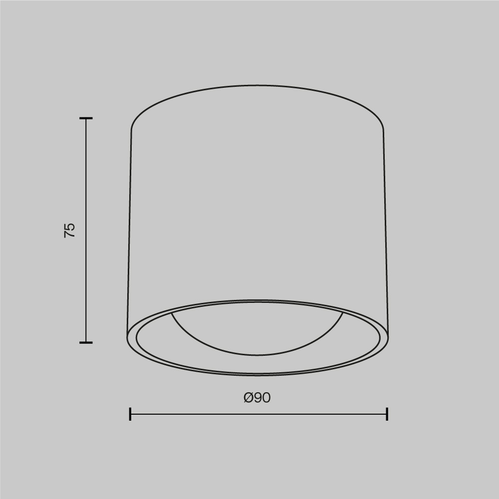 Потолочный светильник Линза / Lens 15 Вт 3000 К 70° IP 44