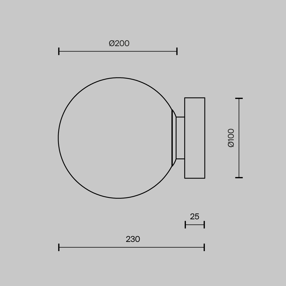 Настенный светильник (бра) Базовая форма / Basic form E14х1