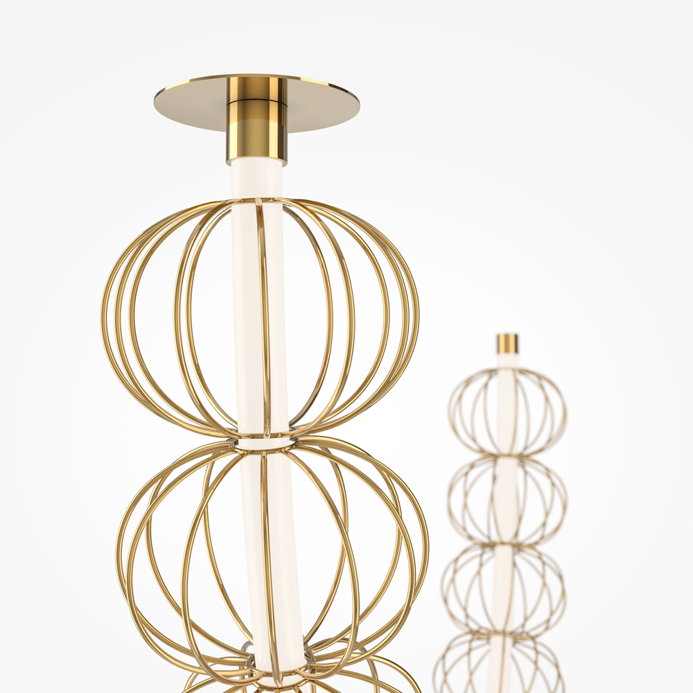 Подвесной светильник Золотая клетка / Golden Cage 3000К 117Вт