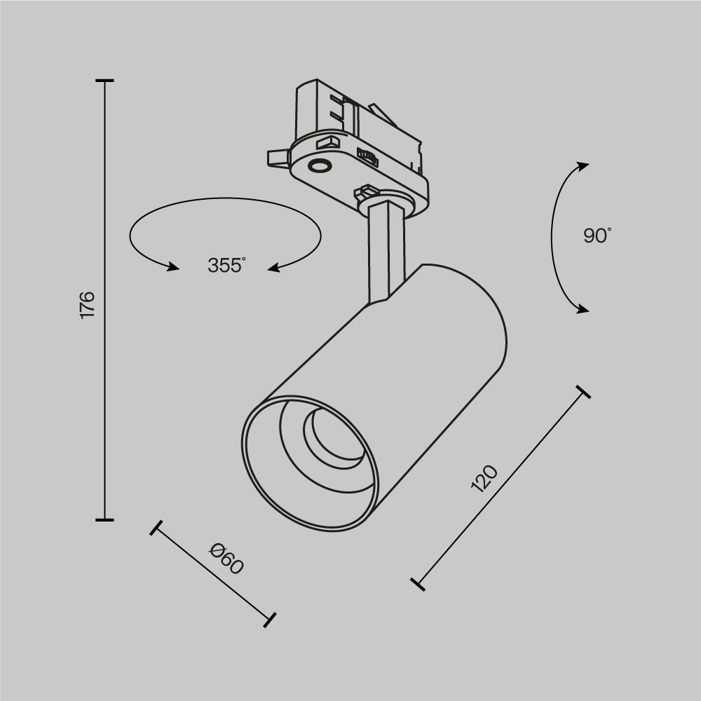 Трековый светильник Фокус / Focus Led Trinity 2700-5000K 12Вт 36°