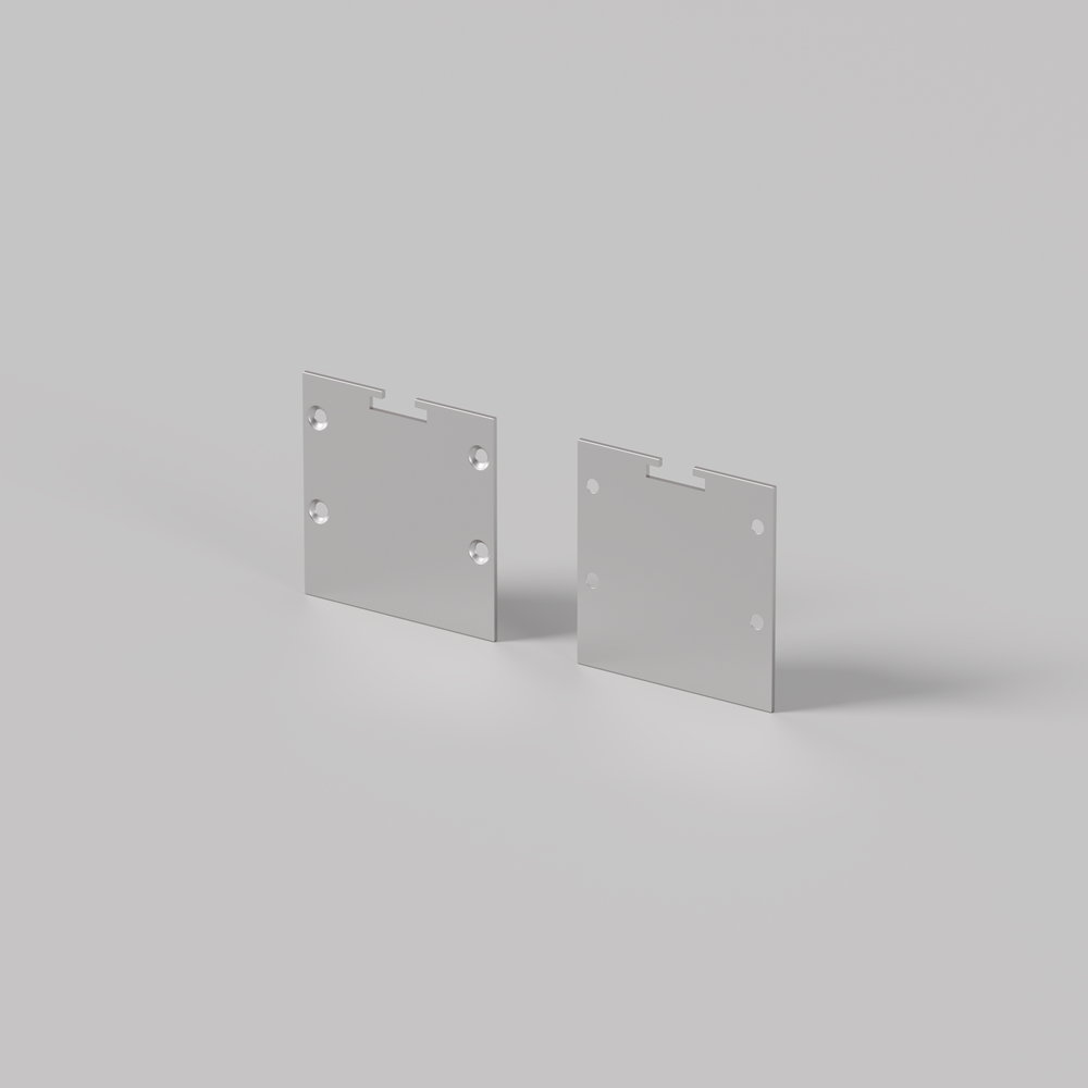 Комплект заглушек (для профиля 35x35) 2 шт., ALM-35-S-EC 642037