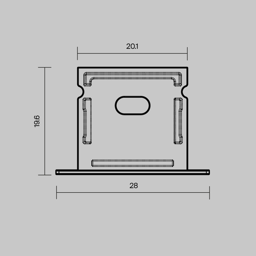 Комплект заглушек (для профиля 27x20) 2 шт., ALM-2720-EC 642070