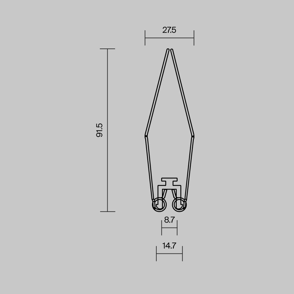 Комплект креплений (для профиля ALM-8832-S-2M) ALM-8832-MT 4 шт.
