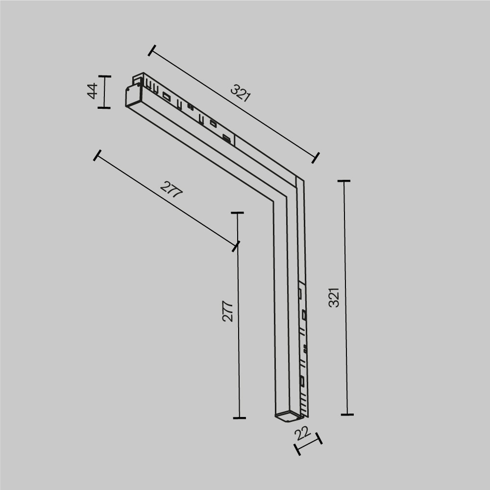 Трековый светильник Базис угловой / Basis Angle Exility 3000K 24Вт 120°