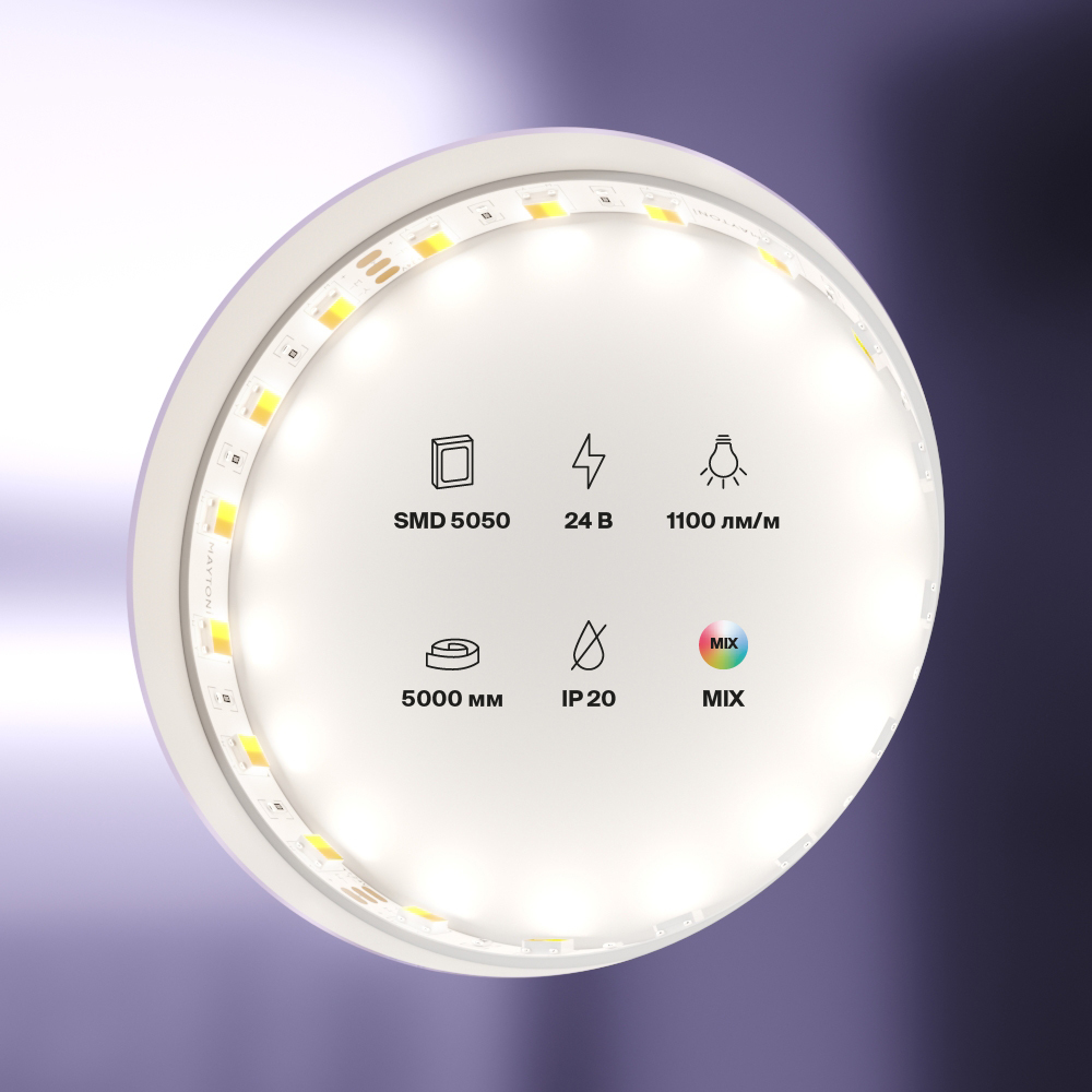 Светодиодная лента 24В 5050 14,4Вт/м Комбинированная (MIх) 5м IP20