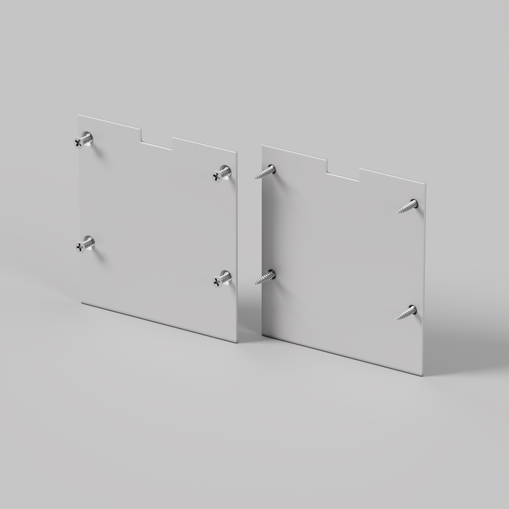 Комплект заглушек (для профиля 50x50) 2 шт., ALM-5050-S-EC 642046