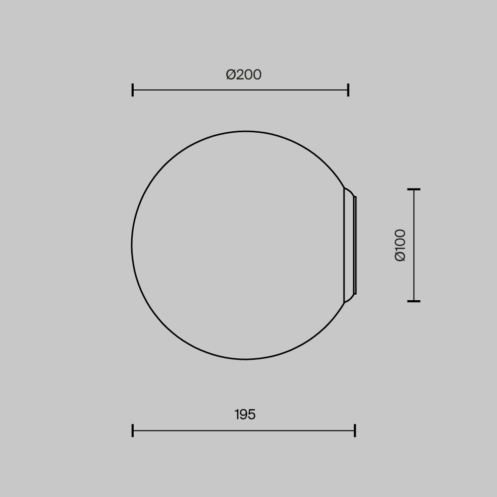 Настенный светильник (бра) Базовая форма / Basic form E27х1
