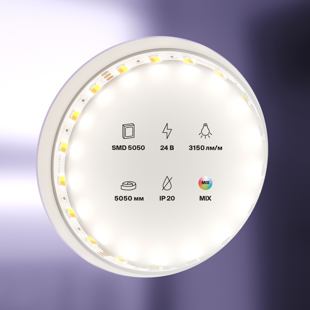 Светодиодная лента 24В 5050 14,4Вт/м Комбинированная (MIх) 5м IP20