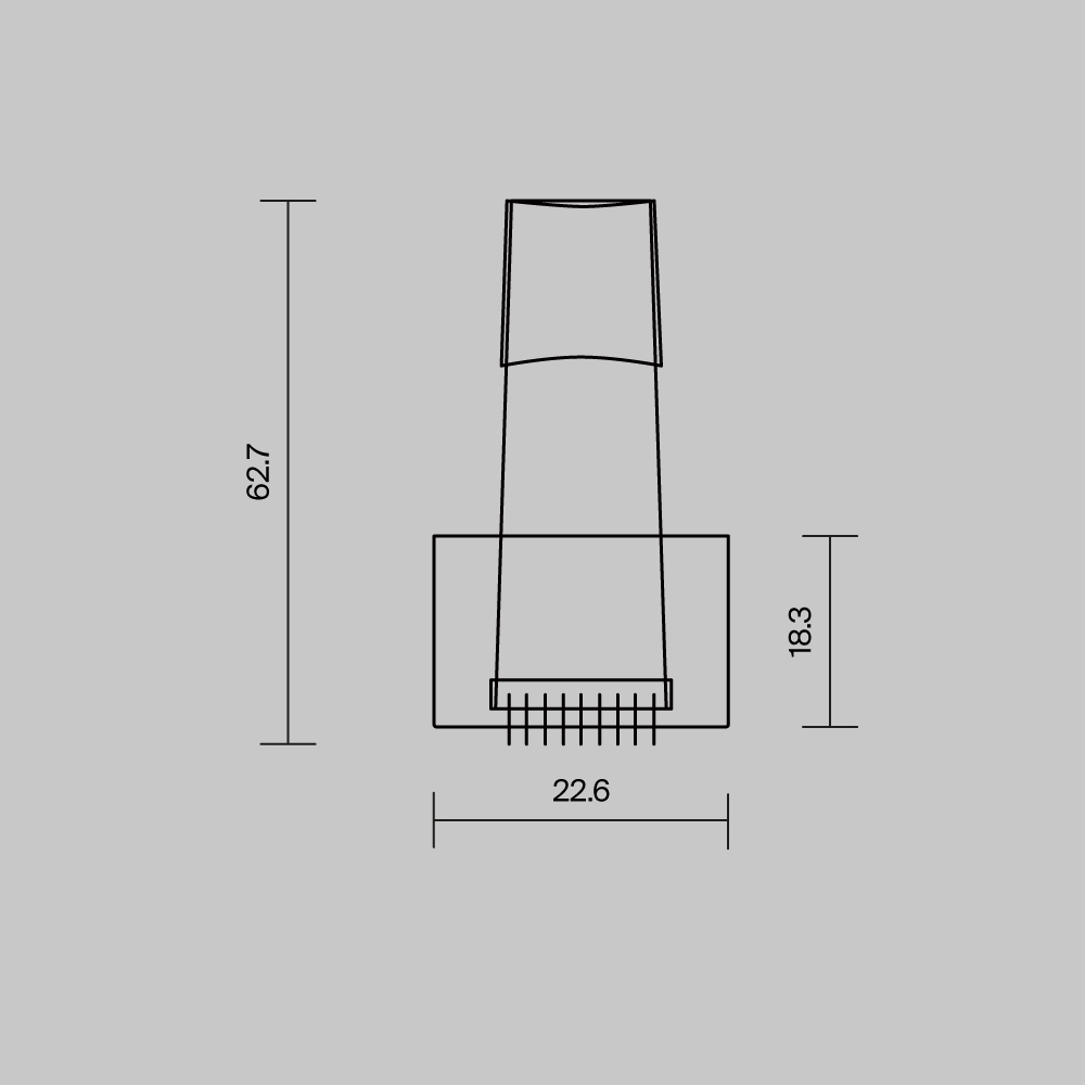 Комплект креплений (для профиля 50x35) 4 шт., ALM-5035T-MT 642036