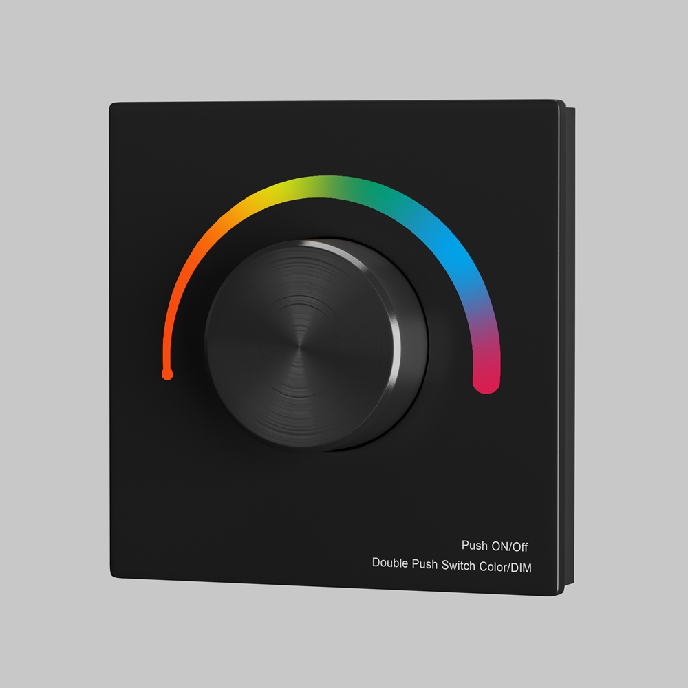 Роторная панель управления RF трехканальная 12-48В Цветная (RGB) 576Вт
