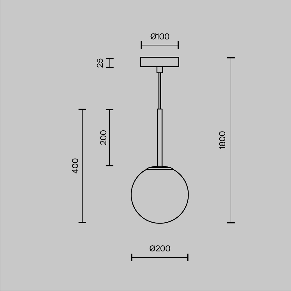 Подвесной светильник Базовая форма / Basic form E14х1