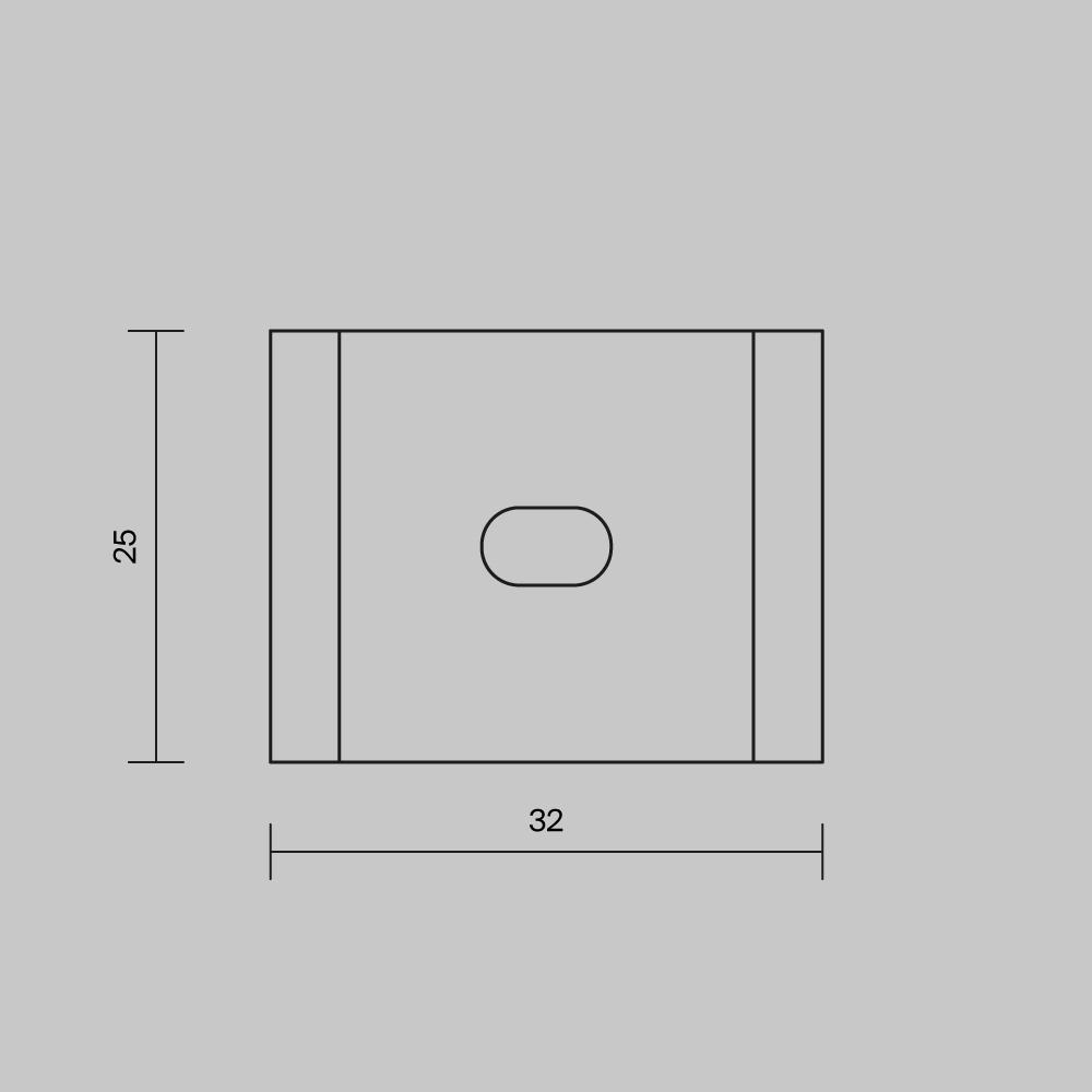 Комплект креплений (для профиля 50x50) 4 шт. ALM-5050B-MT 642089