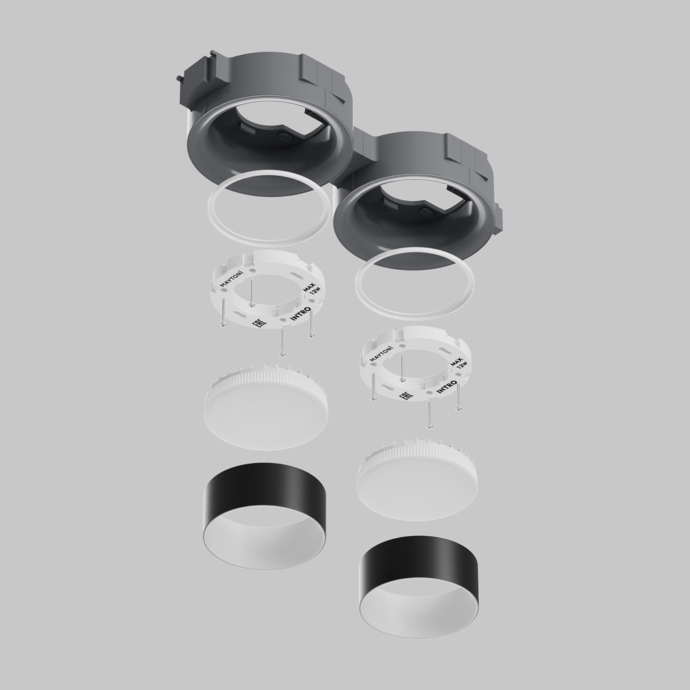 Встраиваемый светильник Интро Н / Intro N 1*GX53 12 Вт