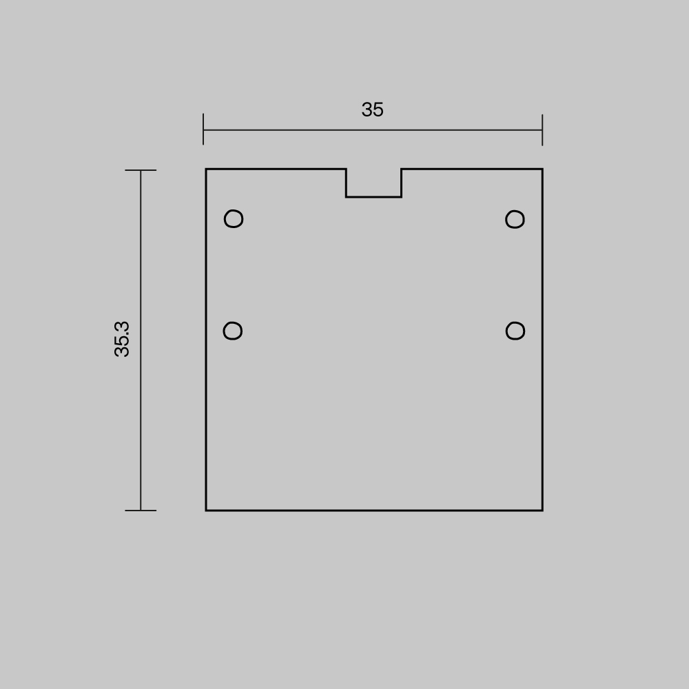 Комплект заглушек (для профиля 59x59) 2 шт., ALM-5959-EC 642058