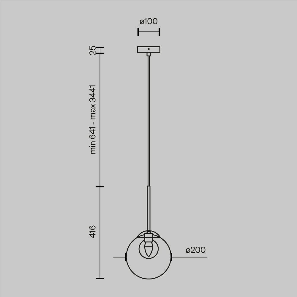 Подвесной светильник Базовая форма / Basic form G9х1