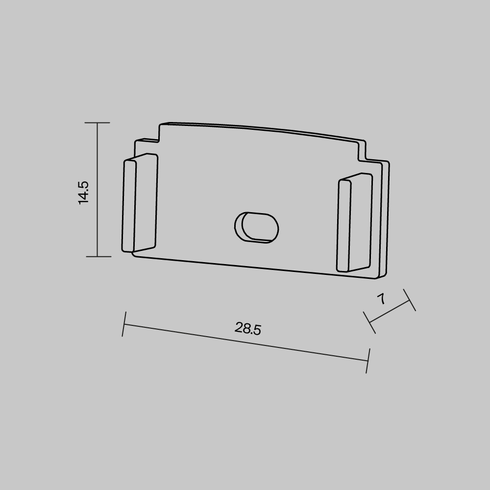 Комплект заглушек (для профиля ALM-6214SB-S-2M/ALM-6214TB-S-2M) 2 шт. ALM-6214-EC 642008