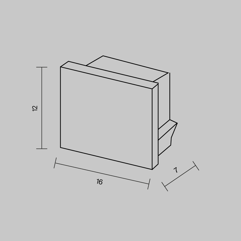 Комплект заглушек (для профиля 16x12) 10 шт., ALM-005-B-EC 642022