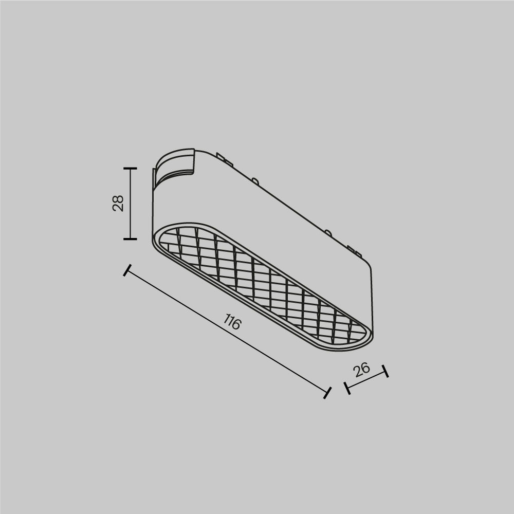 Трековый светильник Базис / Basis Grid Radity 3000K 6Вт 60°