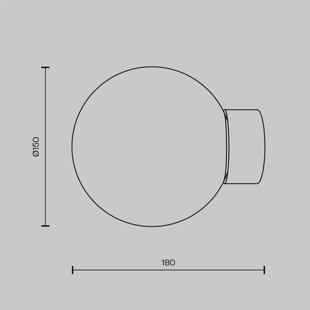 Настенный светильник (бра) Базовая форма / Basic form E14х1