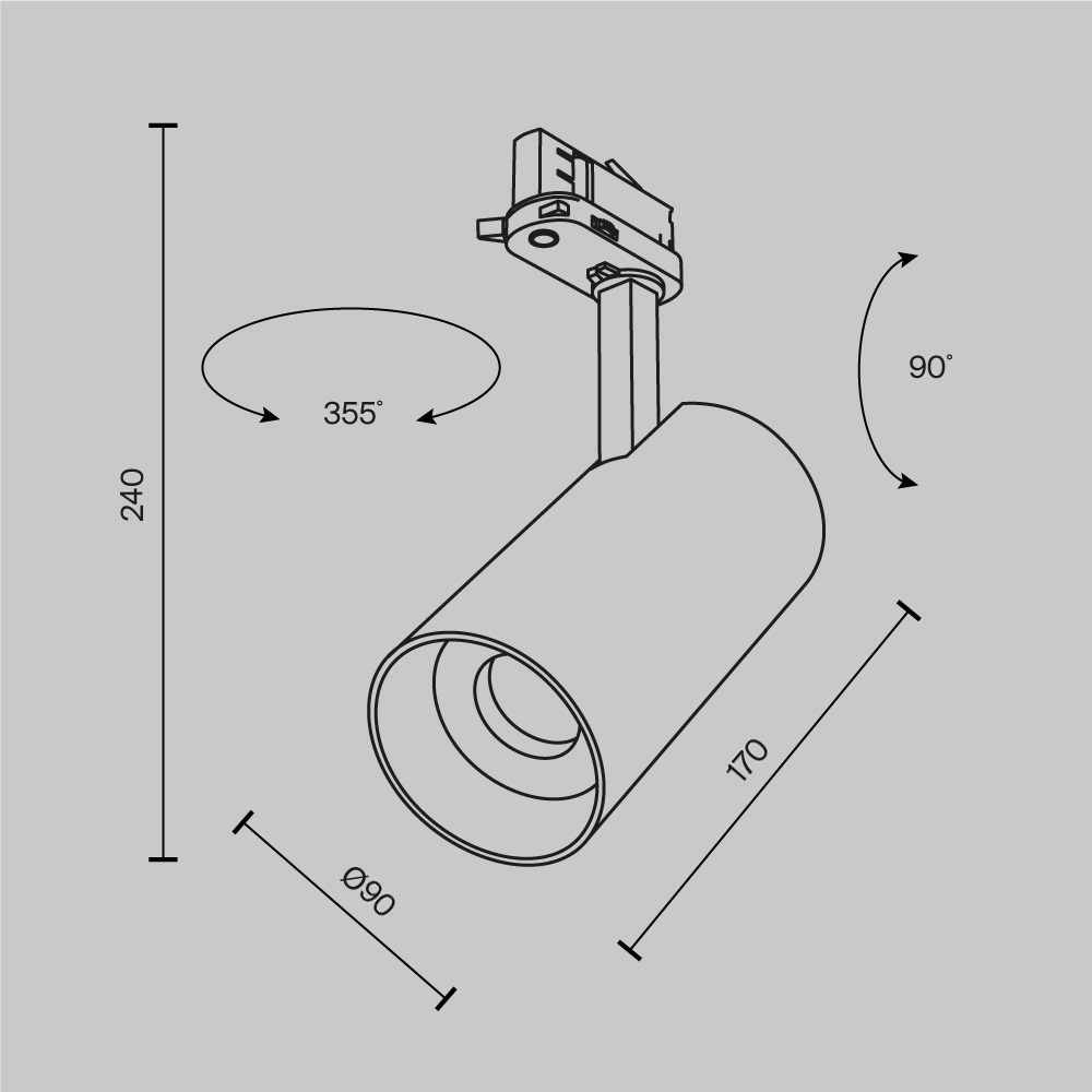 Трековый светильник Фокус / Focus Led Trinity 2700-5000K 40Вт 36°