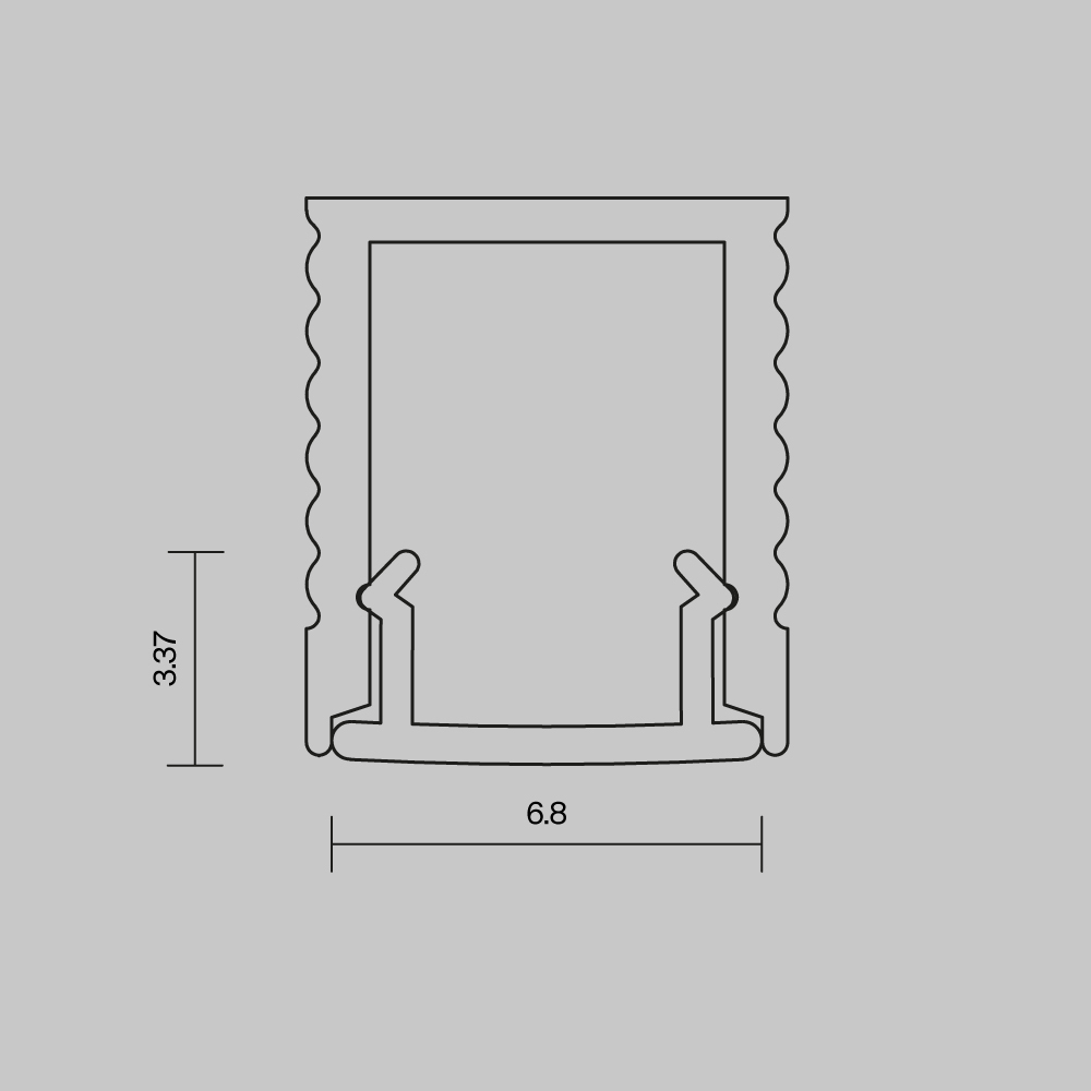 Рассеиватель для профиля 8x9, 12x9 (Белый, 10 м), ALM-0809-O-DF-10M 642088