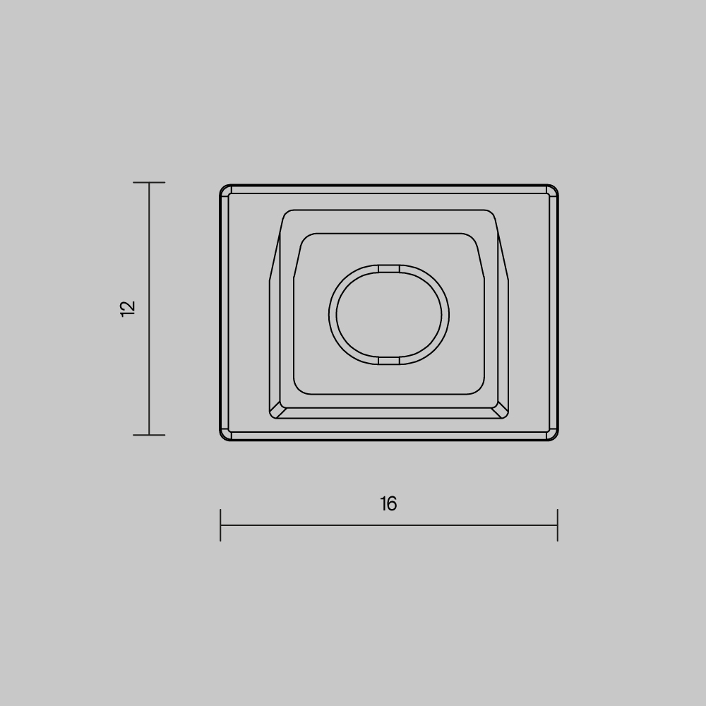 Комплект заглушек (для профиля 16x12) 10 шт., ALM-005-W-EC 642023