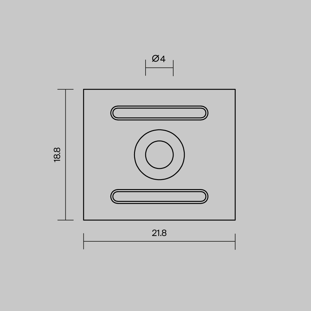 Комплект креплений (для профиля 27x20) 4 шт., ALM-2720-MT 642071