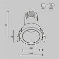 Встраиваемый светильник Омут+ / Dip 10 Вт 2700 К 50°