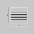 Комплект заглушек (для профиля 35x35) 2 шт., ALM-3535A-S-EC 642033