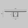 Алюминиевый профиль встраиваемый скрытого монтажа 53x13 (Серебро, 2 м), ALM-5313B-S-2M