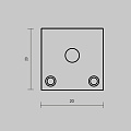 Комплект заглушек (для профиля 20x20) 2 шт., ALM-2020B-EC 642077