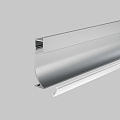 Алюминиевый профиль плинтус 53x14 (Серебро, 2 м), ALM-5314-S-2M