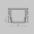 Рассеиватель для профиля 16x12 (Чёрный, 2 м), ALM-005-B-DF-2M 642024