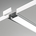 Алюминиевый профиль встраиваемый с фланцем 22x6 (Серебро, 2 м), ALM004S-2M