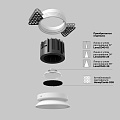 Встраиваемый светильник Раунд / Round 12 Вт 2700 К 60°