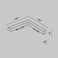 Трековый светильник Базис угловой / Basis Angle Gravity 3000K 24Вт 120°