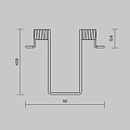 Комплект креплений (для профиля ALM-4625-S-2M) ALM-4625-MT 4 шт.
