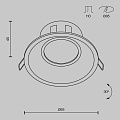 Встраиваемый светильник Точка / Dot 1*GU10 10 Вт
