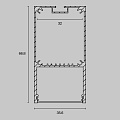 Алюминиевый профиль накладной-подвесной 35x66 (Серебро, 2 м) , ALM-3566-S-2M