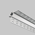 Алюминиевый профиль встраиваемый скрытого монтажа 46x23 (Серебро, 2 м), ALM-4623-S-2M