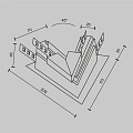 Угол-соединитель 45° Exility встраиваемый под ГКЛ 12,5мм, белый